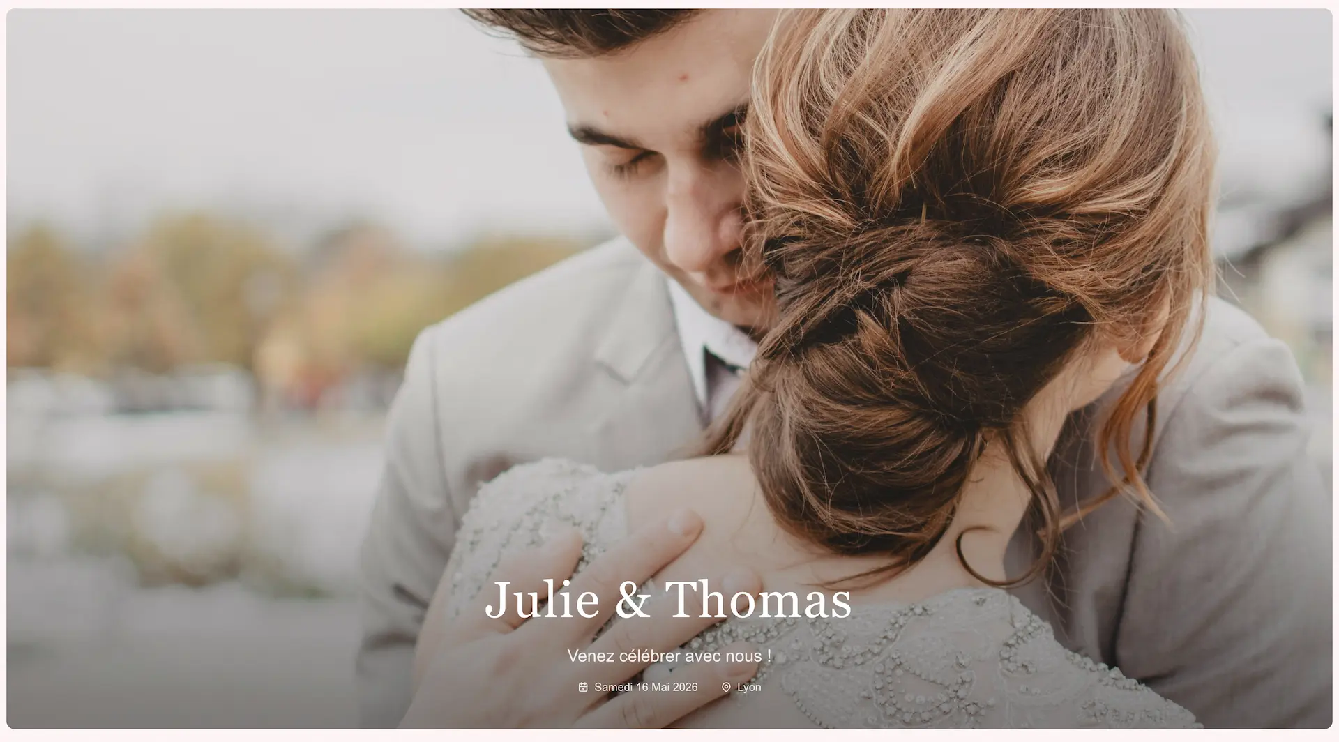 Aperçu d'un album de mariage