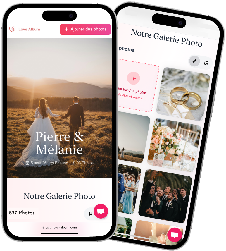 Exemple de QR code Love Album pour mariage